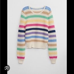 Gap striped crochet sweater NWOT size M